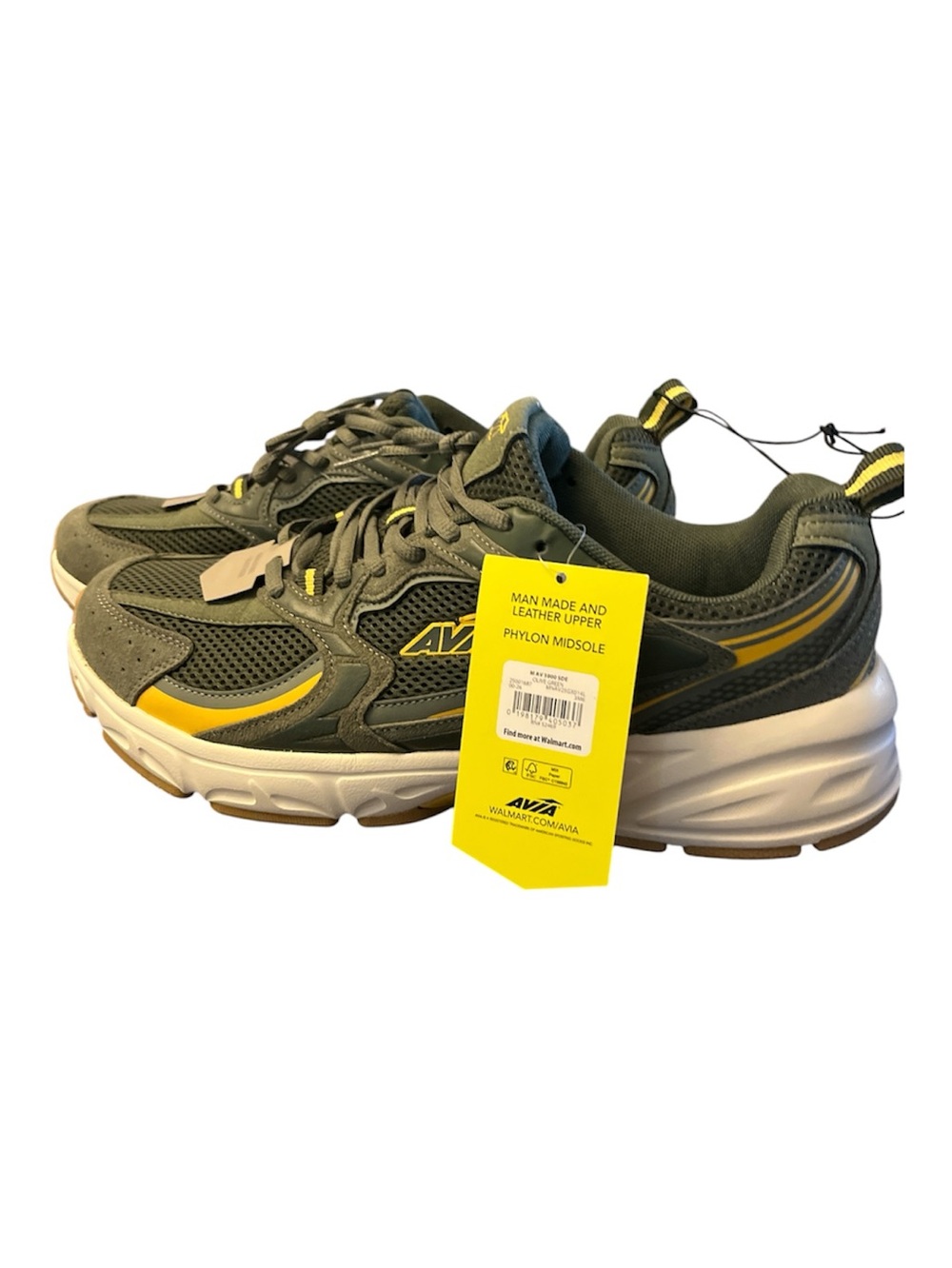 Avía Men’s 5000 Athletic Running Lace-Up Sneakers Size 11.5 in Olive Green color